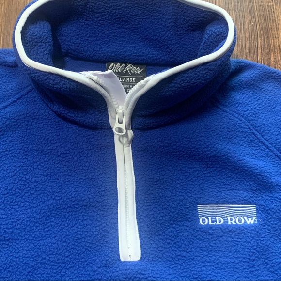 Old Row Quarter Zip Fleece Pullover Sweatshirt Royal Blue Men’s XL NWT - Picture 4 of 10